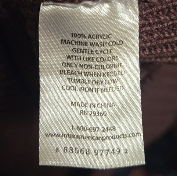 Burgundy Long Cardigan with Pockets - Picture 4 of 4